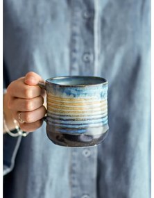 Modré hrnčeky v súprave 4 ks z kameniny 380 ml Deana – Bloomingville