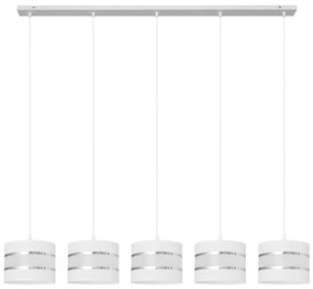 Luster na lanku HELEN 5xE27/15W/230V biela