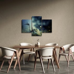 Obraz - Vážka za trblietavej noci (90x60 cm)