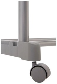 Kovový teleskopický/pojazdný stojan na oblečenie v striebornej farbe – Premier Housewares