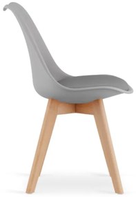 Jedálenské stoličky SCANDI svetlo sivé 4 ks - škandinávsky štýl
