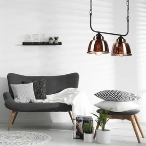 Luster na reťazi MARIO 2xE27/60W/230V mosadz