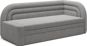 Sivá rozkladacia/s úložným priestorom pohovka z textílie buklé pravý roh 223 cm Fabillo – ELTAP
