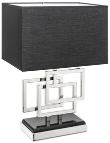 Stolná lampa Leonor 56cm strieborná