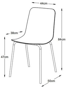 Tyrkysovomodrá plastová jedálenská stolička Whitby – Unique Furniture