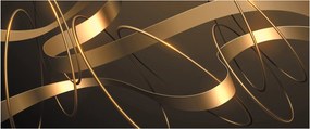 Obraz - Bronzové stuhy (120x50 cm)