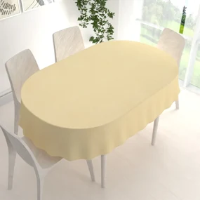 Biante Teflónový oválny obrus TF-018 Svetlo žltý 100x160 cm