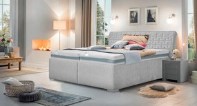 Posteľ Rita 180x200 cm, svetlo šedá látka