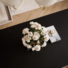 ROZKLADACÍ JEDÁLENSKÝ STÔL DANILO ČIERNY + ZLATÉ X NOHY 140 / 195 cm