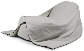 Svetlosivý detský sedací vak z textílie buklé Cocoon 120 – SLOWDOWN