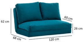 Rozkladacia pohovka Taida Petrol Green