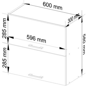 Kuchynská skrinka Olivia W 60 cm biela závesná