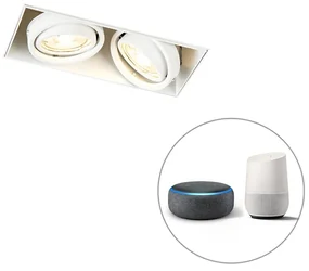 Inteligentné zapustené bodové svetlo biele bez rámu vrátane 2 WiFi GU10 - Oneon 2