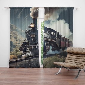 Sablio Záves Parná lokomotíva v horách: 2ks 140x250cm