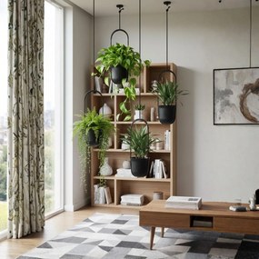 Závěsný květináč AERA HANG 17,9 cm černý