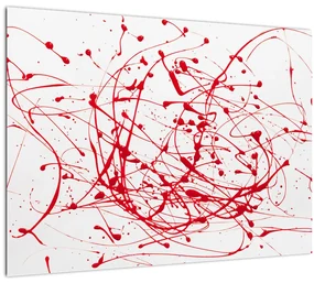 Obraz technikou Drippingu (70x50 cm)
