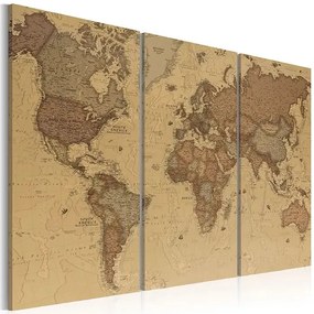 Obraz - Stylish World Map Veľkosť: 60x40, Verzia: Na talianskom plátne