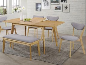 Jedálenský stôl s doskou v dekore dub BRANDO 120(160)x80, rozkladací