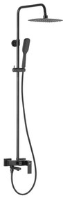 Logon Black sprchovo-vaňový systém s funkciou dažďovej sprchy s mechanickým miešačom