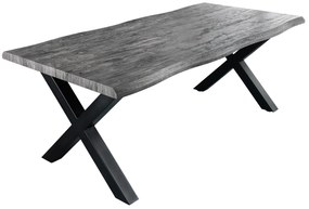 Jedálenský stôl Divoký 160cm sivý lipový divoký dub 50mm