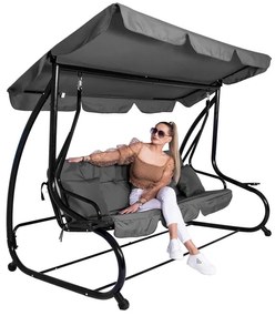 Záhradná hojdačka LINDA SPRINGOS GS0003-sivá