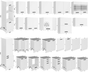 Panel na umývačku Bekini Premium Full Version zakrytý 45 cm biely mat s pracovnou doskou