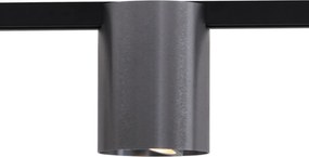 Moderné 1-fázové koľajnicové bodové svietidlo tmavosivá - Iconic Rondoo Up