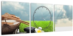 Obraz - Spa and relax (s hodinami) (90x30 cm)