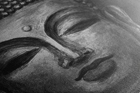 Obraz tvár Budhu v čiernobielom prevedení - 120x80