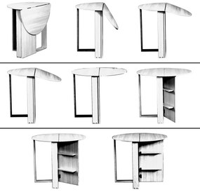 Skladací jedálenský stôl Middle Walnut