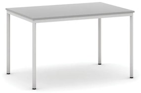 Jedálenský stôl, 1200 x 800 mm, sivá podnož, sivá