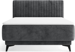 Postel Kalla 140x200 cm, tmavo šedá látka