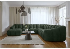 Tmavozelená rohová pohovka (pravý roh/do tvaru "U") Shell – Miuform