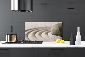 Sklenený obklad Do kuchyne Kameň piesok umenie 140x70 cm
