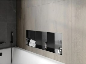 Mexen X-Wall-NR, polica na zapustenie bez príruby 90 x 30 cm, grafitová matná - 19E1903010S