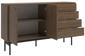 Komoda Oscar O6  (orech + čierna). Vlastná spoľahlivá doprava až k Vám domov. 1100517