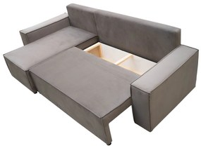 ROHOVÁ SEDAČKA TERRY SWING 17 ŠEDÝ ZAMAT 244 x 142 cm