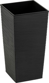 Sada 3 ks květináčů Porto Riflo 57x29,5/46x24,7/36,6x18,9 cm černá