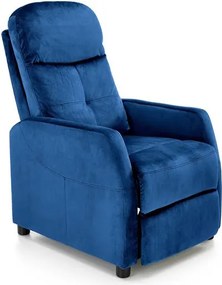 Relaxačné kreslo Fallon (tmavomodrá). Vlastná spoľahlivá doprava až k Vám domov. 1039536