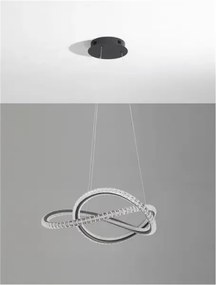 LED luster Ginevra 57 čierne