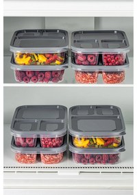 Sada 8 ks potravinových boxů LUY antracitová