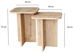 Set 2ks. príručných stolíkov Diveta (dub) . Vlastná spoľahlivá doprava až k Vám domov. 1094795