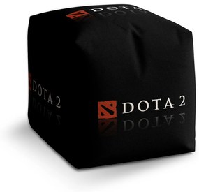 Sablio Taburet Cube DOTA 2 Čierna: 40x40x40 cm