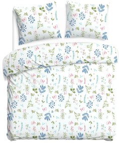 FLANELOVÉ OBLIEČKY FLANELOVE 180X200 CM, 2KS 70X80 CM KVETY