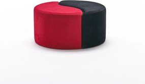 Taburet Alis Puf Red and Black