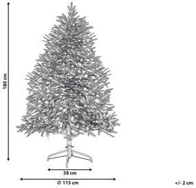Zasnežený vianočný stromček 180 cm biely BRISCO Beliani