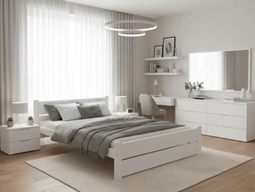 Posteľ IKAROS DOUBLE 180 x 200 cm, biela Rošt: S lamelovým roštom, Matrac: Matrac COCO MAXI 20 cm