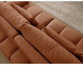 Ženilková pohovka v tehlovej farbe 264 cm Ivane – Bobochic Paris