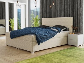 Manželská posteľ 140 cm Moritena (krémová) (s roštom a matracom) (s úl. priestorom). Vlastná spoľahlivá doprava až k Vám domov. 1104178