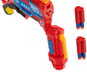 KIK Pištoľ na penové šípky Blaze Storm + 20 šípok červená